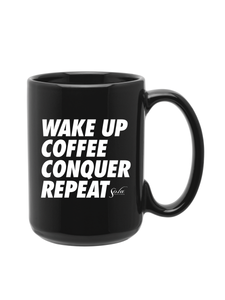 "Wake up, Coffee, Conquer, Repeat" Coffee Mug (Large)