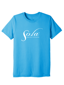 Unisex Classic Sola Logo Blue Short Sleeve Tee