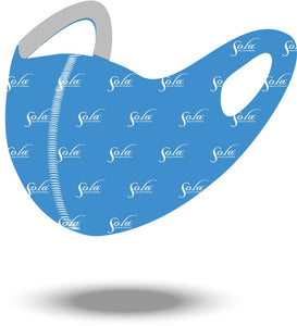 Reusable Sola Blue Pattern Mask with Contouring Nose Bridge